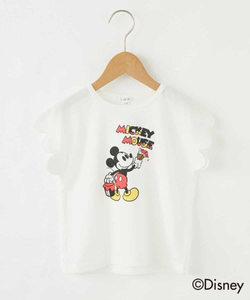 a.v.v(KID'S)(アー・ヴェ・ヴェキッズ)/[100－130]DISNEY(ディズニー)/袖スカラップカットソー[WEB限定サイズ]/img01