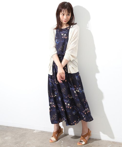 セール フラワーノースリーブワンピース ビス Vis Magaseek