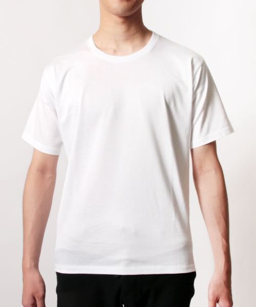 THE CASUAL(ザ　カジュアル)/(バイヤーズセレクト)Buyer's Select 日本製シルケットコーマ天竺クルーネック白Tシャツ/img21