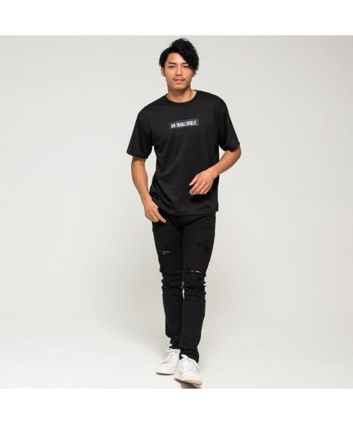 CavariA(キャバリア)/CavariA【キャバリア】ビッグシルエットボックスロゴバック英字プリントクルーネック半袖Tシャツ/img11