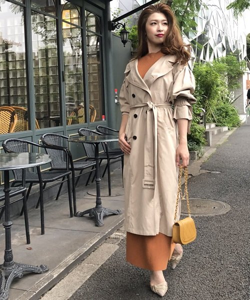 クーポン セール 54 Off Tgc着用 抜き衿ライクデザイントレンチコート ロイヤルパーティー Royal Party Magaseek