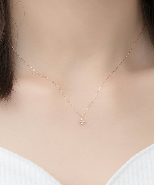 Phoebe(フィービィー)/【K10】クロススターダイヤモンドネックレス/img01