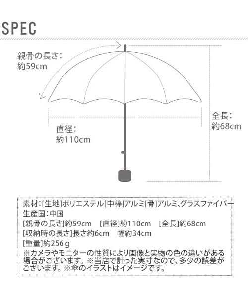 BACKYARD FAMILY(バックヤードファミリー)/雨に濡れると柄が浮き出る傘 3段折りたたみ傘/img02