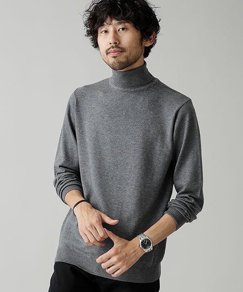 nano・universe(ナノ・ユニバース)/【WEB限定商品】∴カシミヤミックスタートルネックニット/img04