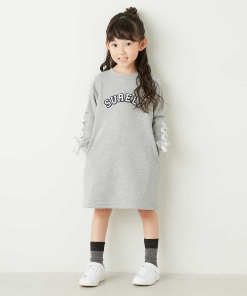 a.v.v(KID'S)(アー・ヴェ・ヴェキッズ)/[100－130]レースアップ裏毛ワンピース[WEB限定サイズ]/img02