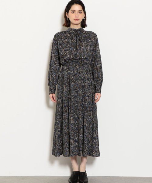 セール 50 Off Nfc ペイズリー ハイネック ギャザー ワンピース グリーンレーベルリラクシング Green Label Relaxing Magaseek