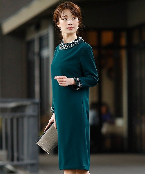 結婚式 パーティー ビジュー クラシカルワンピース プールヴー Pourvous Magaseek 結婚式 パーティー ビジュー クラシカルワンピース プールヴー Pourvous Magaseek