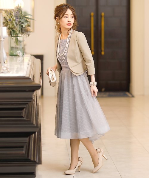 結婚式 パーティー 美人度上げるラウンドペプラムボレロ プールヴー Pourvous Magaseek