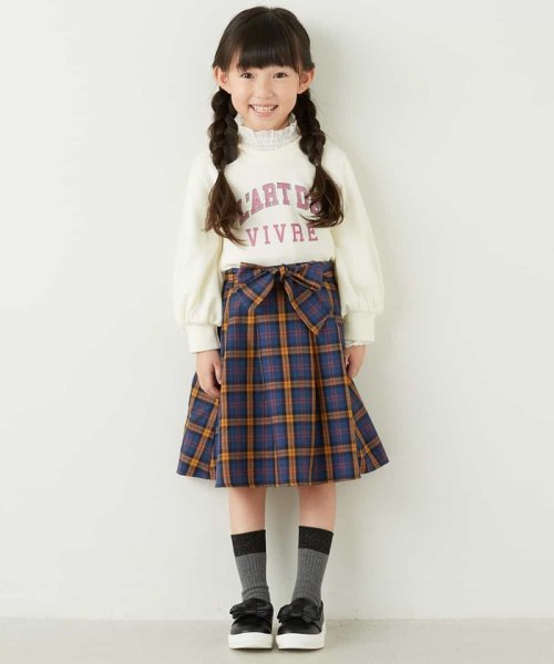 a.v.v(KID'S)(アー・ヴェ・ヴェキッズ)/[100－130]チェック柄フレアースカート[WEB限定サイズ]/img01