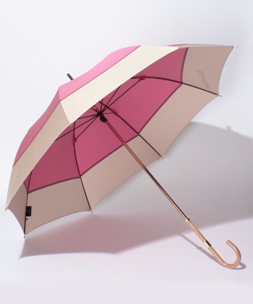 LANVIN Collection(umbrella)(ランバンコレクション（傘）)/LANVIN COLLECTION(ランバン コレクション)婦人長傘ポリエステルツイル先染ボーダー/img01