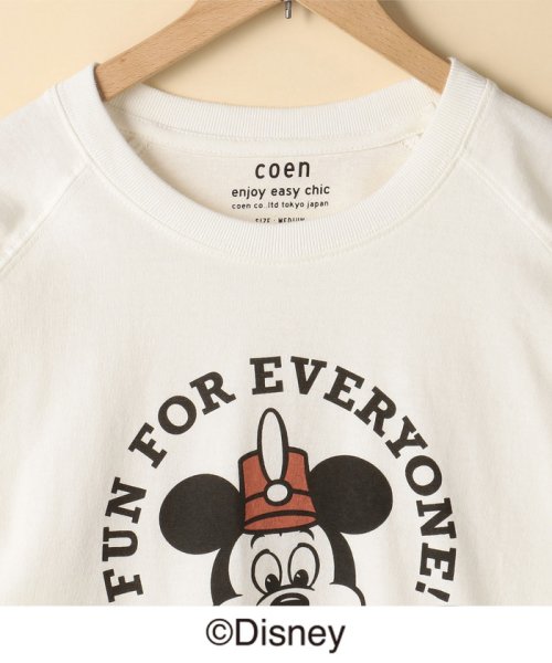 coen(coen)/コーエン限定Disney(ディズニー)MICKEY(ミッキー）ラグランロングTシャツ（ロンT）/img03