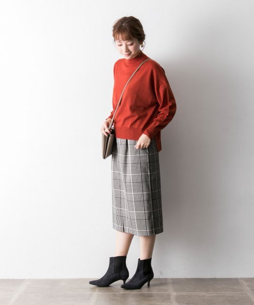 URBAN RESEARCH ハイウエストチェックタイトスカート