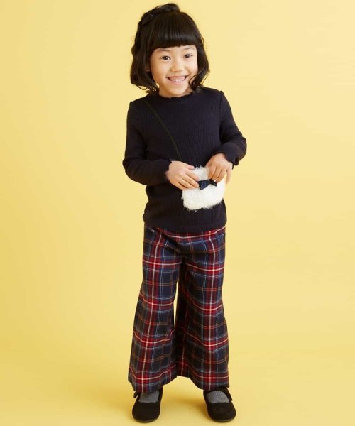 a.v.v(KID'S)(アー・ヴェ・ヴェキッズ)/[100－130]サス付きチェックワイドパンツ[WEB限定サイズ]/img03