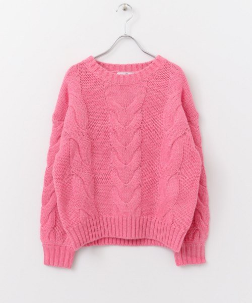 URBAN RESEARCH Sonny Label ワイドケーブルカラーニット