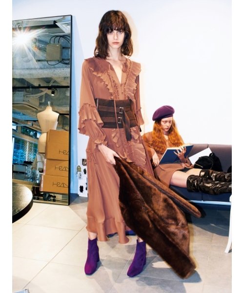 スナイデル秋冬新作レトロガーリーなロングワンピースを予約 トレンドコ デのお店 Coordonner コルドネール