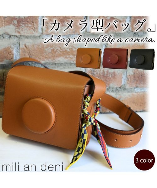mili an deni(ミリアンデニ)/カメラ型バッグ バッグ ショルダー ユニーク カメラ型 肩紐調節可 レディース/img01