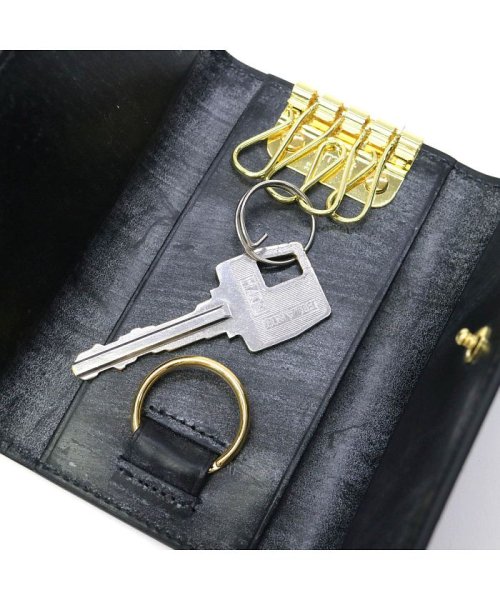 ポーター ビル ブライドル キーケース 185－02260 吉田カバン PORTER BILL BRIDLE 本革 レザー また ブラックとロンドンタンはゴールド ネイビーにはシルバーの金具を採用しています