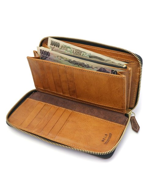 ネルド 財布 長財布 NELD 本革 大容量 オシャレ レザー ラウンドファスナー お札 小銭入れあり カード入れ 多い 大きめ PUEBRO AN143 