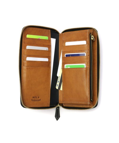 ネルド 財布 長財布 NELD 本革 大容量 オシャレ レザー ラウンドファスナー お札 小銭入れあり カード入れ 多い 大きめ PUEBRO AN143 