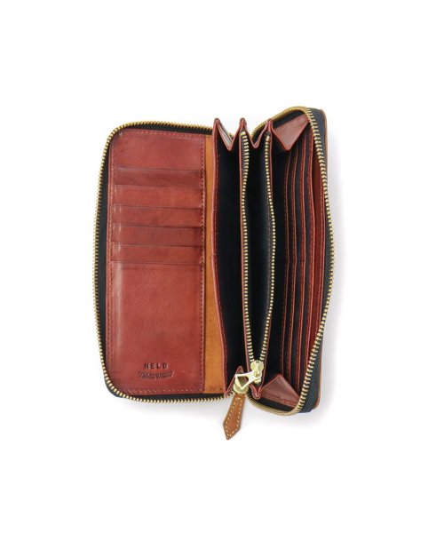 ネルド 財布 長財布 NELD 本革 大容量 オシャレ レザー ラウンドファスナー お札 小銭入れあり カード入れ 多い 大きめ PUEBRO AN143 