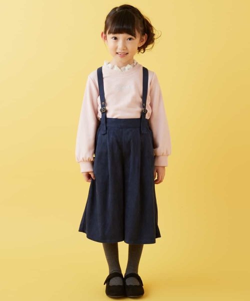 a.v.v(KID'S)(アー・ヴェ・ヴェキッズ)/【WEB限定】[140－150]レースネックロゴ裏毛トレーナー/img02