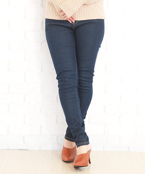 セール 裏起毛あったかジーンズ ファッション レディース 冬用 秋用 スリム 防寒性 Vl 5287 A W アミュレット Amulet Magaseek