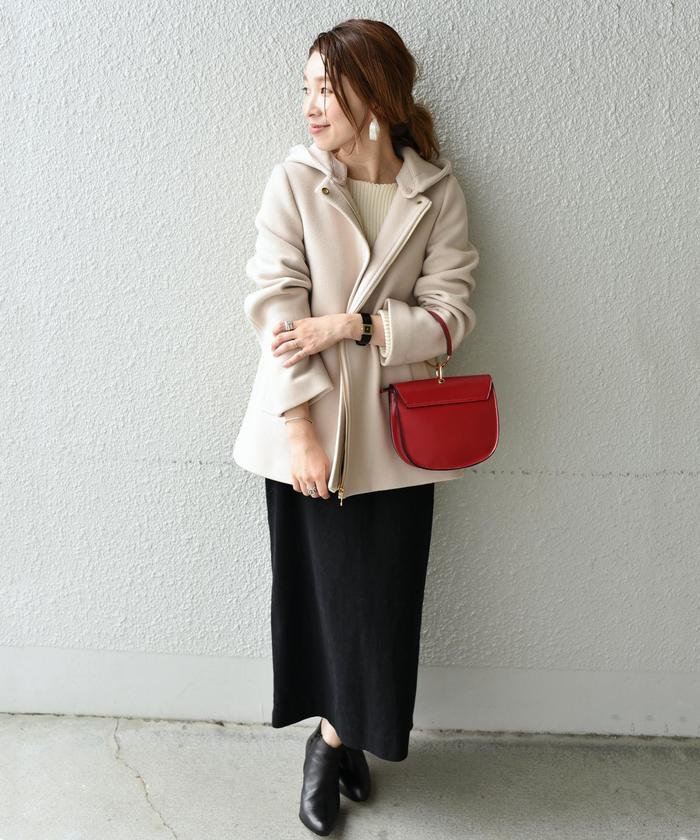Khaju:フードミディ2WAYコート18FW2