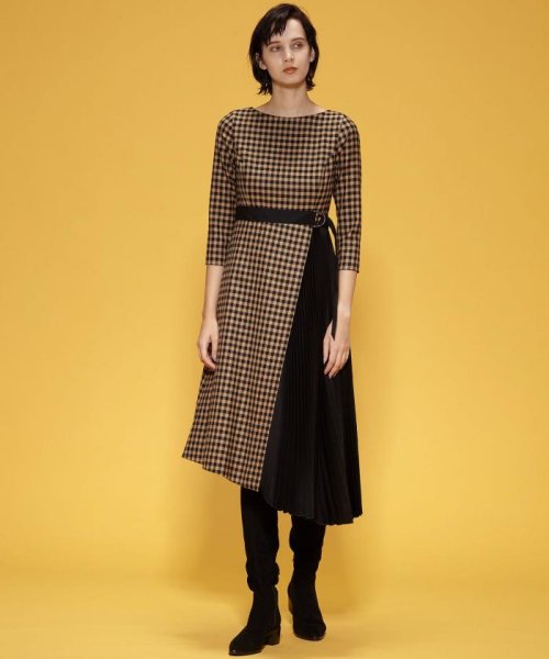 チェックプリーツワンピース グレースコンチネンタル Grace Continental Magaseek