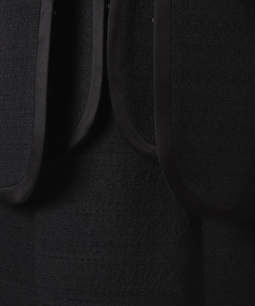form forma(フォルムフォルマ)/【喪服・礼服・冠婚葬祭】米沢織 スタンドカラージャケット&フレア前開きワンピース セットアップスーツ/img18