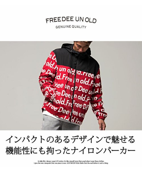 FREEDEE UN OLD(フリーディー)/FREEDEE UN OLD【フリーディー】総柄ロゴプリントマウンテンパーカー/img26