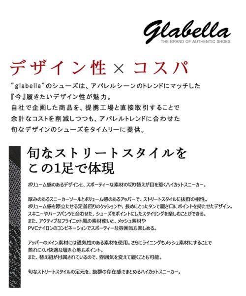glabella(グラベラ)/スポーツモードハイカットスニーカー/img03