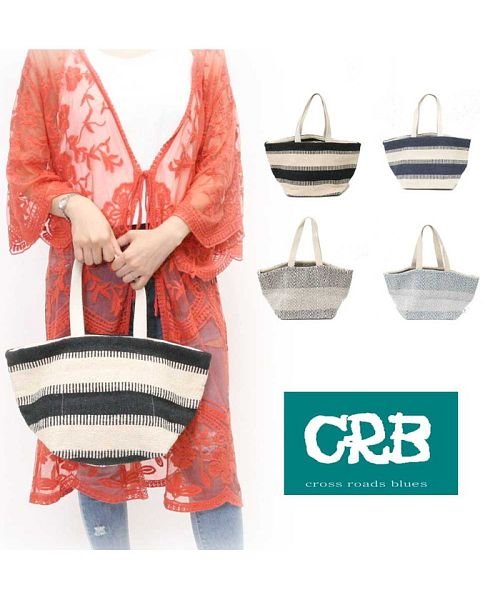 CRB(シーアールビー)/雑材ボーダートートBAG/img01