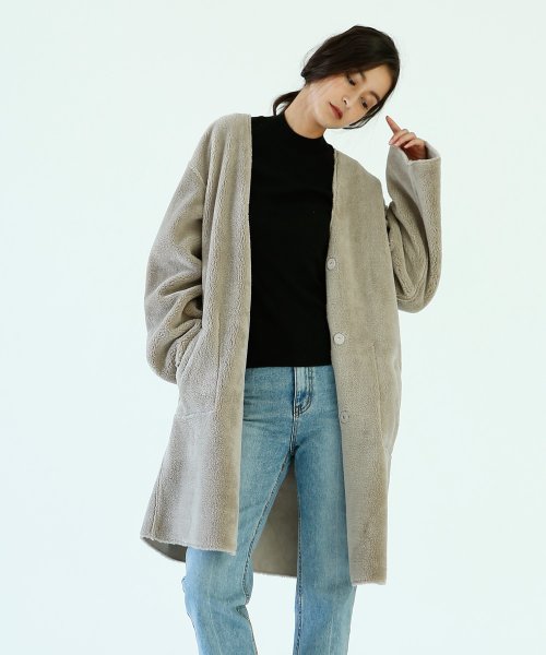 marjour(マージュール)/REVERSIBLE ECO FUR COAT/img07