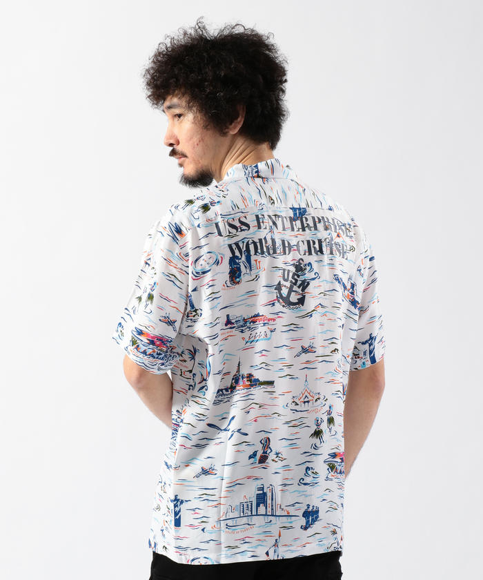 AVIREX/アヴィレックス/ 半袖 オーバープリント ハワイアンシャツ/ S/S OVER PRINT HAWAIAN SHIRT/ アロハシャツ