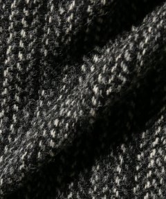 Harris Tweed Split Raglan Coat 18020300200230: Black B