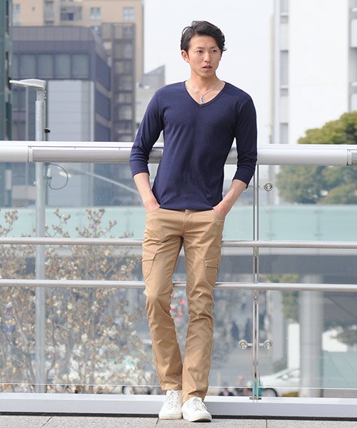 Tシャツ 7分袖 七分袖 長袖 メンズ 秋服 秋 選べる4パターン ティーシャツ Vネック Uネック ロングtシャツ無地 プレーン きれいめ インナー 学 スペイド Spade Magaseek Tシャツ 7分袖 七分袖 長袖 メンズ 秋服 秋 選べる4パターン ティーシャツ Vネック Uネック ロングtシャツ無地 プレーン きれいめ インナー 学 スペイド Spade Magaseek