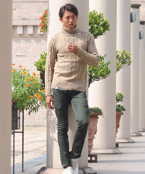 SPADE(スペイド)/セーター メンズ Men's ニット knit タートルネック ハイネック ボリュームネック ケーブル編み ケーブル 無地 ニットセーター/img06