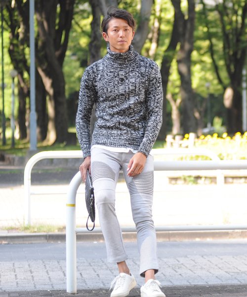 SPADE(スペイド)/セーター メンズ Men's ニット knit タートルネック ハイネック ボリュームネック ケーブル編み ケーブル 無地 ニットセーター/img08