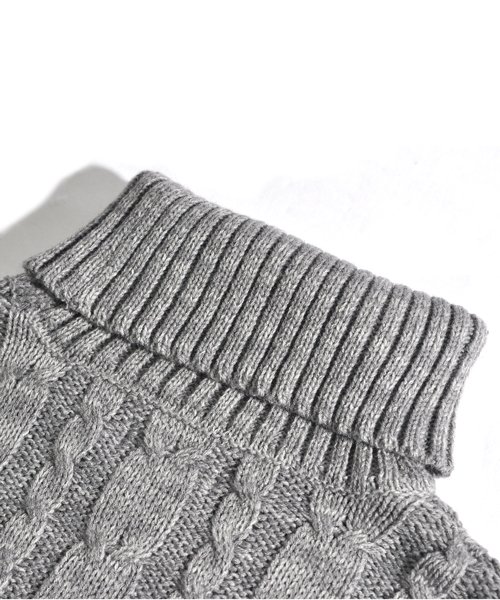 SPADE(スペイド)/セーター メンズ Men's ニット knit タートルネック ハイネック ボリュームネック ケーブル編み ケーブル 無地 ニットセーター/img16