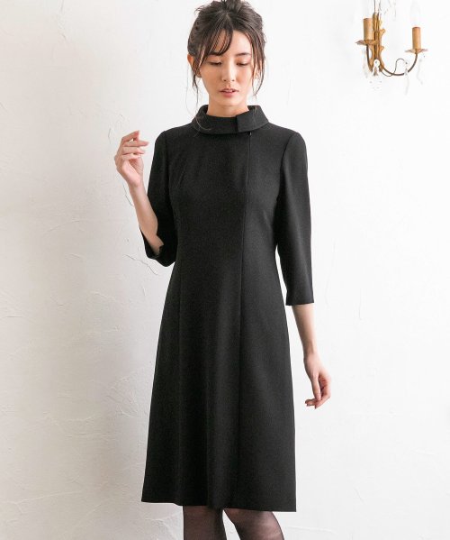 喪服 礼服 冠婚葬祭 ノーカラージャケット スタンドカラーワンピース セットアップスーツ フォルムフォルマ Form Forma Magaseek