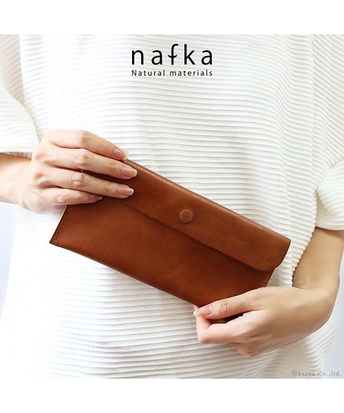 薄い財布 レディース 長財布 本革 薄マチ 日本製 フラップ レザーロングウォレット Nafka ナフカ Nafka Magaseek