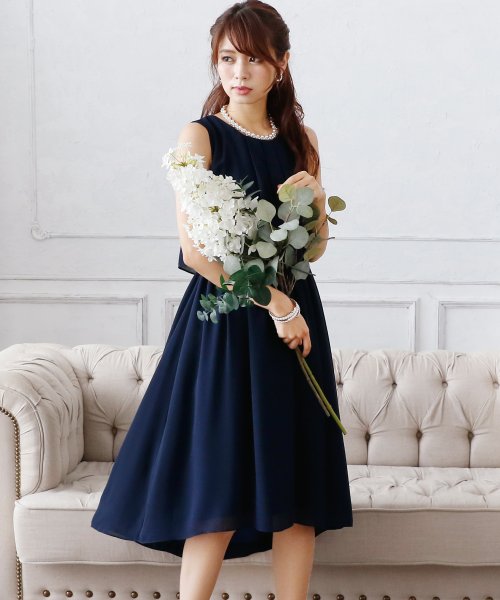 PourVous(プールヴー)/【結婚式・デイリーセットアップ】ドレープフィッシュテールワンピース パーティードレス/img21