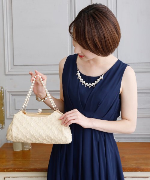 結婚式 パーティー パールチェーンクラッチバッグ プールヴー Pourvous Magaseek
