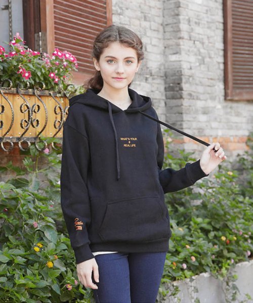 スウェットパーカー レディース プルオーバー 韓国風 フード付きパーカー 裏起毛 即納 ミニミニストア Miniministore Magaseek