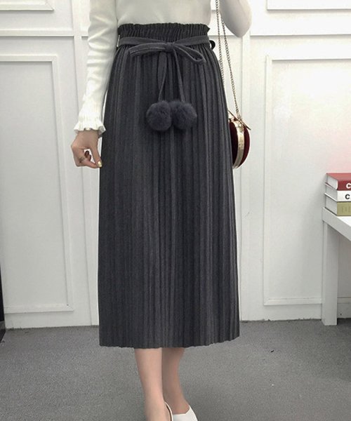 セール 50 Off ロングスカート レディース プリーツスカート ゴムウエスト リボン スカート 可愛い ミニミニストア Miniministore Magaseek