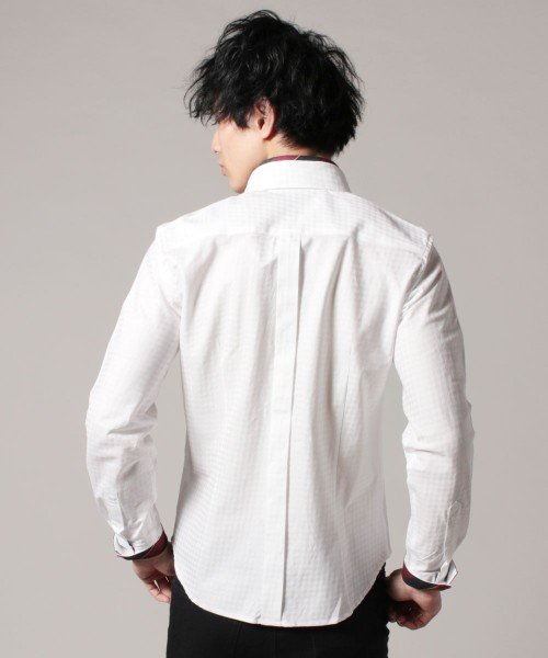 THE CASUAL(ザ　カジュアル)/(バイヤーズセレクト) Buyer's Select シャドーバイアスチェックフロントアクセントデザインシャツ/img12