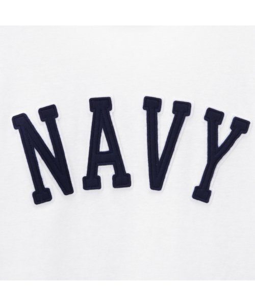 MAC HOUSE(women)(マックハウス（レディース）)/Navy ロゴワッペンTシャツ EJ193－WC156/img04