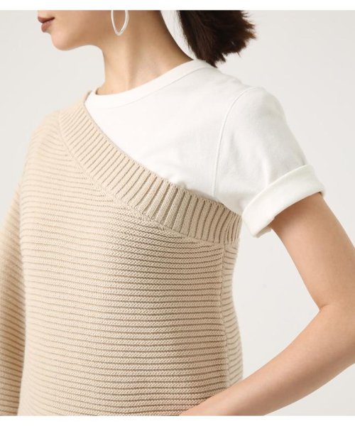 AZUL by moussy(アズールバイマウジー)/ONE SHOULDER KNIT TOPS/img16