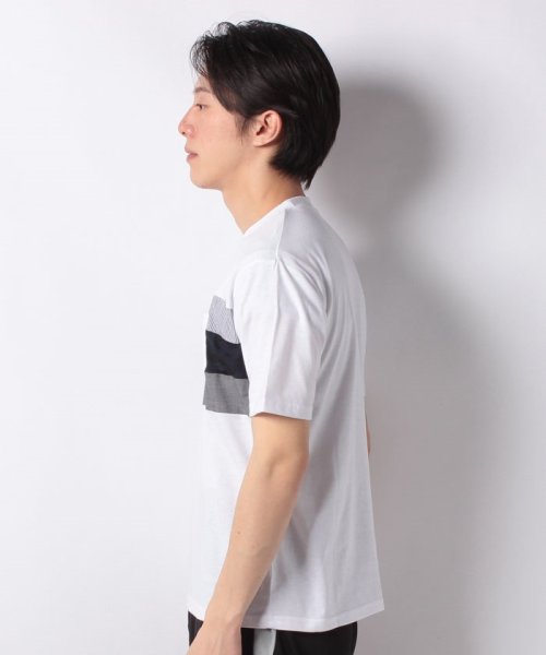 MARUKAWA(マルカワ)/パネル切替 ポケット付き クルーネック 半袖Tシャツ/img01