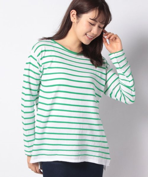 BENETTON (women)(ベネトン（レディース）)/コットンボートネックボーダーニット・セーター/img15